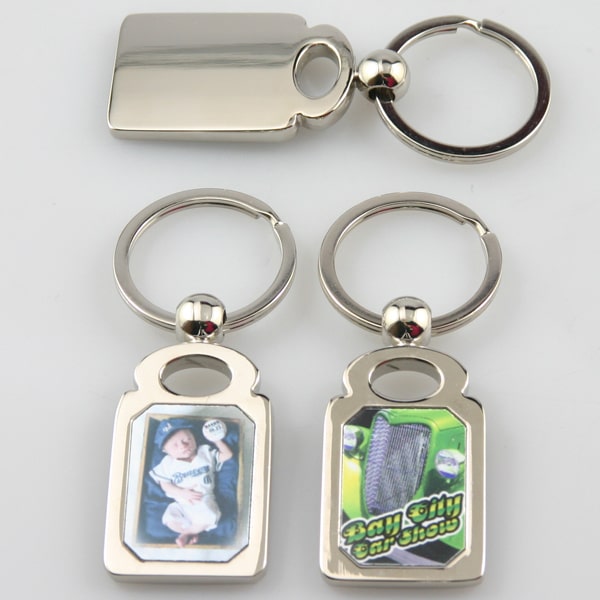 sublimated photo keyrings