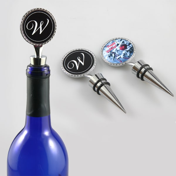 personalized full color wine stoppers