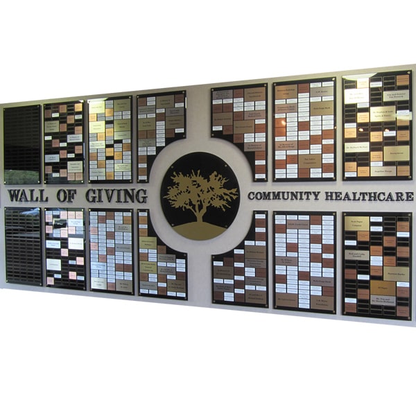 custom donor wall