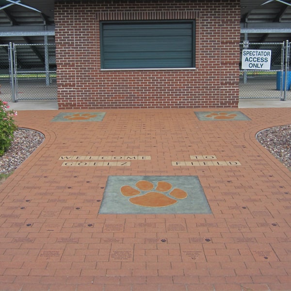 engraved bricks for outdoor recognition and fundraisers