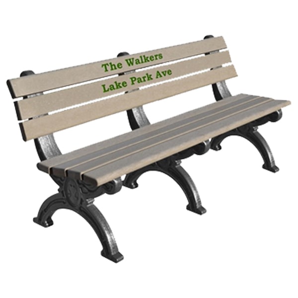 personalized Silhouette bench