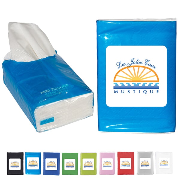 travel tissues with logo