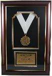 Mahogany Framed Plaque, Double Mat, Medallion Award. Item# 18-GFR45