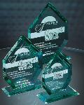 Liberty Diamond Jade Crystal Award. Item# 18-JC-5005A, 18-JC-5006A, 18-JC-5007A