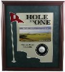 Hole In One Framed Award w/ Full Color, item# G-FR59