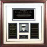 Framed Perpetual Plaque with plates and photo. Item# GFR-00047