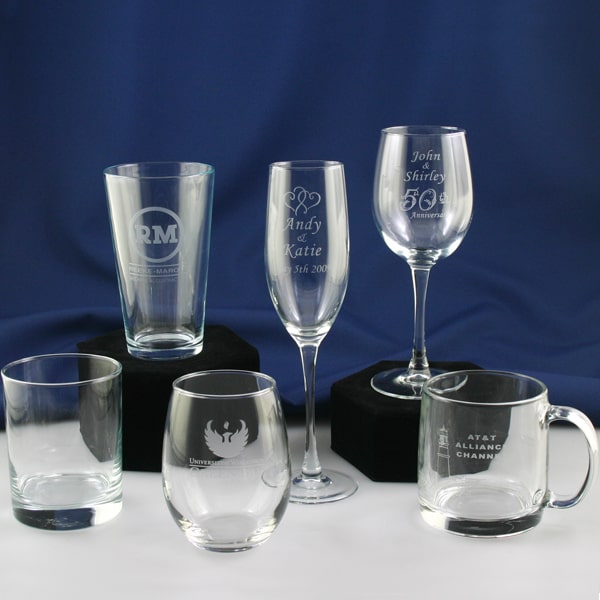 personalized glasses and barware