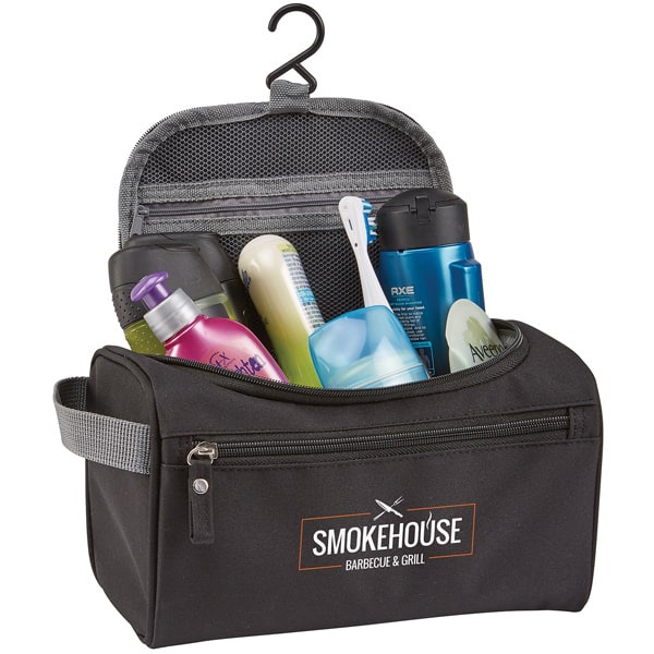 logoed toiletry bag