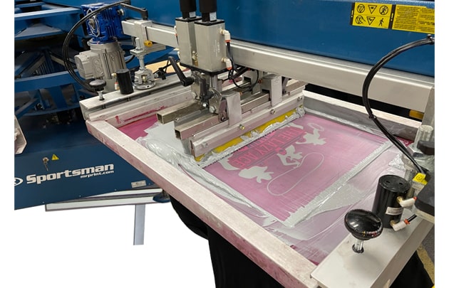 in-house screen printing services at Global Recognition