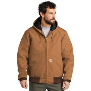 embroidered Carhartt Quilted Flannel-Lined Duck Active Jacket