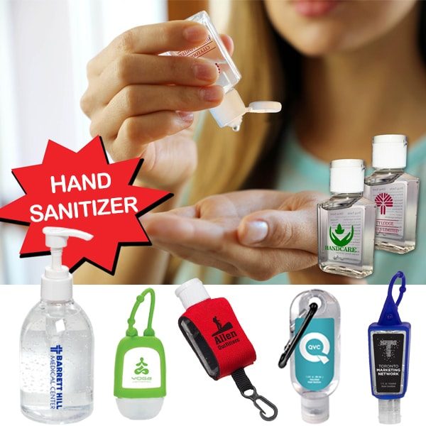 hand sanitizer in many sizes and options